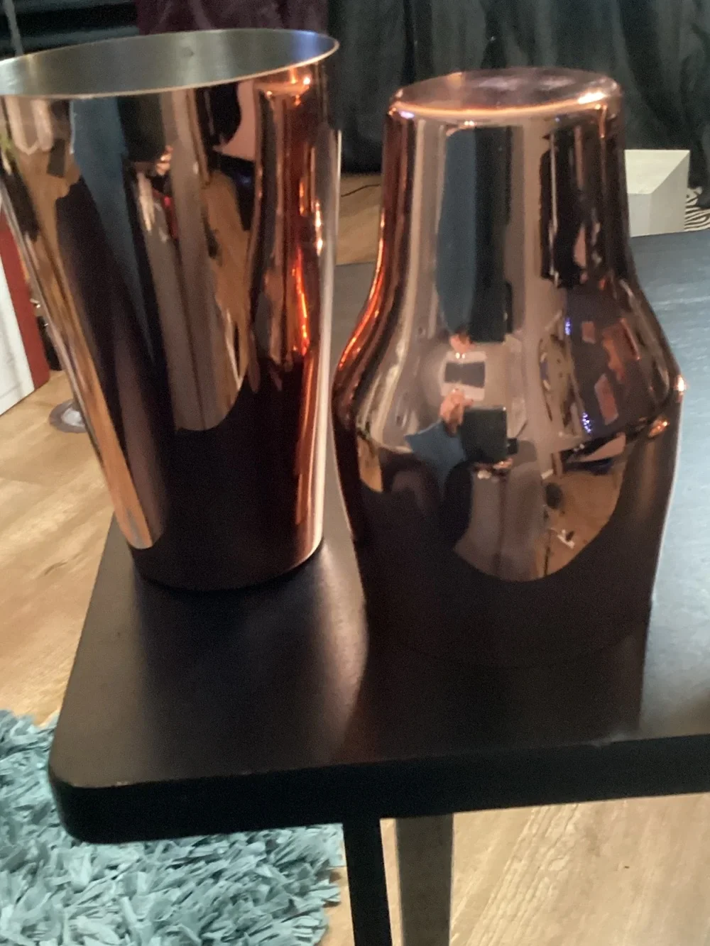 Copper Martini Glasses & Cocktail Shaker Set - Metallic Copper